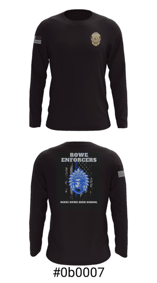 Long Sleeve Performance Shirt, Rowe Enforcers, Police, Teamtime, Team time, sublimation, custom sports apparel, team uniforms, spirit wear, spiritwear, sports uniforms, custom shirts, team store, custom team store, fundraiser sports, apparel fundraiser