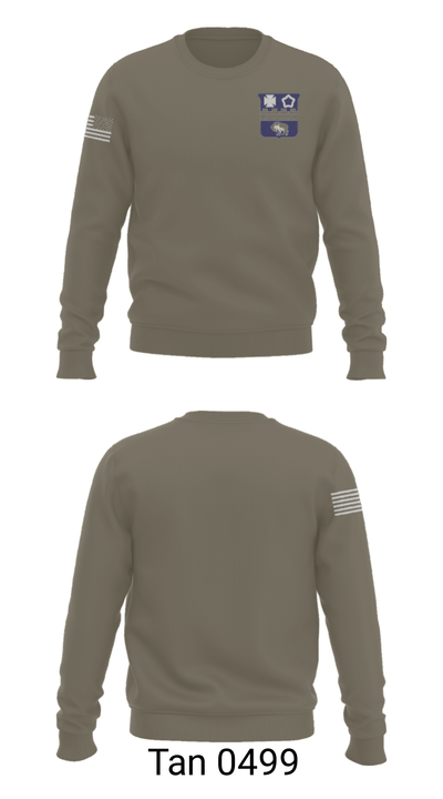C Co 4th Battalion 17th Infantry, 7th Infantry Division 60203544 Crew Neck Sweatshirt - 34