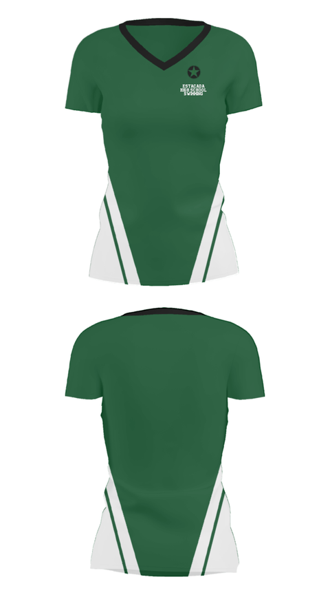 Women's Short Sleeve Vneck Shirt, Estacada High School Swimming, Swimming, Teamtime, Team time, sublimation, custom sports apparel, team uniforms, spirit wear, spiritwear, sports uniforms, custom shirts, team store, custom team store, fundraiser sports, apparel fundraiser
