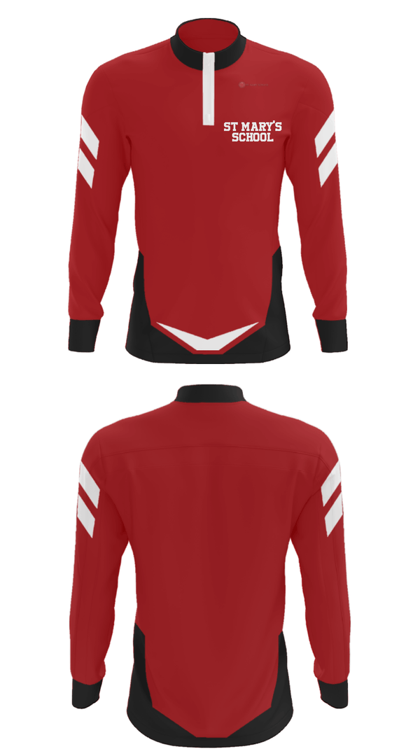 Quarter Zip Jacket, St Mary's School, Spirit Store, Teamtime, Team time, sublimation, custom sports apparel, team uniforms, spirit wear, spiritwear, sports uniforms, custom shirts, team store, custom team store, fundraiser sports, apparel fundraiser