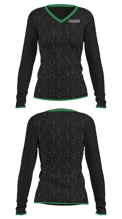 Women's Long Sleeve Vneck Shirt, Jordan Pest Management, , Teamtime, Team time, sublimation, custom sports apparel, team uniforms, spirit wear, spiritwear, sports uniforms, custom shirts, team store, custom team store, fundraiser sports, apparel fundraiser