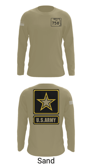 Long Sleeve Performance Shirt, 758 maintenance company, Army, Teamtime, Team time, sublimation, custom sports apparel, team uniforms, spirit wear, spiritwear, sports uniforms, custom shirts, team store, custom team store, fundraiser sports, apparel fundraiser