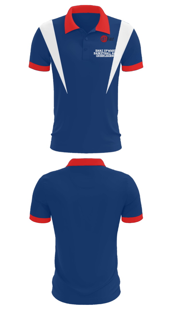 Short Sleeve Performance Polo, D1Naz Upward Basketball And Cheerleading, Men's Basketball, Teamtime, Team time, sublimation, custom sports apparel, team uniforms, spirit wear, spiritwear, sports uniforms, custom shirts, team store, custom team store, fundraiser sports, apparel fundraiser