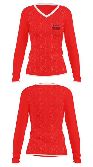 Women's Long Sleeve Vneck Shirt, Ralston High School Wrestling, Wrestling, Teamtime, Team time, sublimation, custom sports apparel, team uniforms, spirit wear, spiritwear, sports uniforms, custom shirts, team store, custom team store, fundraiser sports, apparel fundraiser