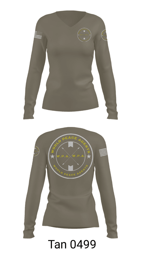 Women's Long Sleeve Vneck Shirt, , Army, Teamtime, Team time, sublimation, custom sports apparel, team uniforms, spirit wear, spiritwear, sports uniforms, custom shirts, team store, custom team store, fundraiser sports, apparel fundraiser