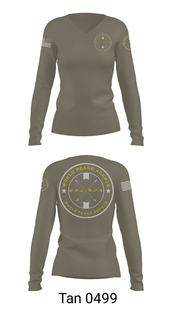 Women's Long Sleeve Vneck Shirt, , Army, Teamtime, Team time, sublimation, custom sports apparel, team uniforms, spirit wear, spiritwear, sports uniforms, custom shirts, team store, custom team store, fundraiser sports, apparel fundraiser