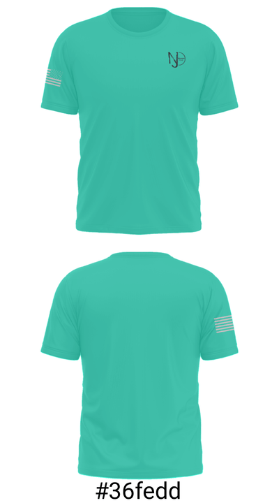 NJ Squash Club 16396700 Short Sleeve Performance Shirt - 19