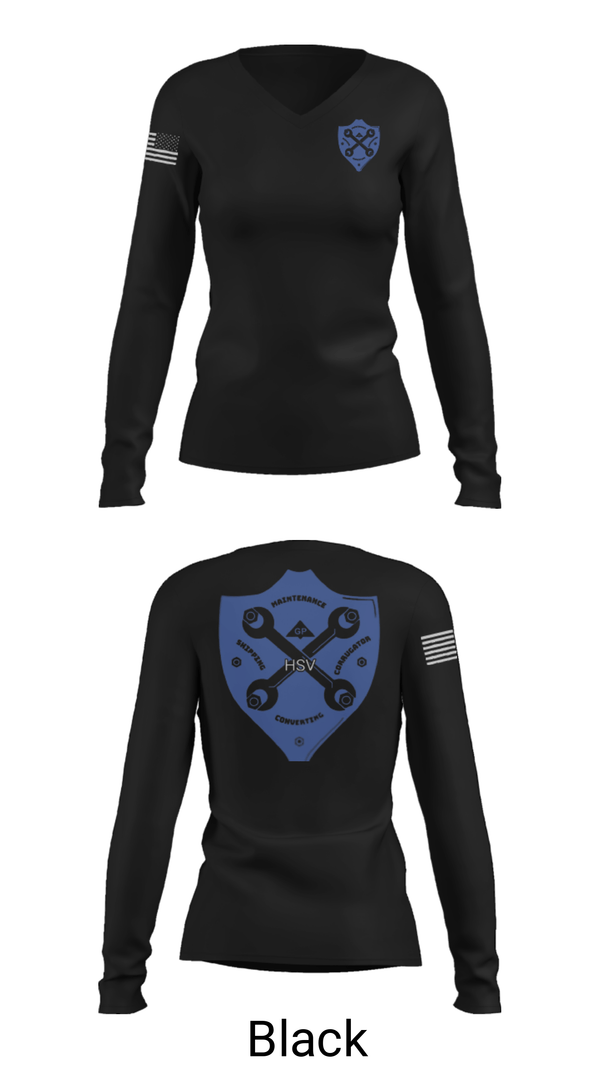 Women's Long Sleeve Vneck Shirt, Georgia Pacific, , Teamtime, Team time, sublimation, custom sports apparel, team uniforms, spirit wear, spiritwear, sports uniforms, custom shirts, team store, custom team store, fundraiser sports, apparel fundraiser