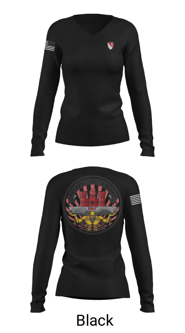 Women's Long Sleeve Vneck Shirt, , Army, Teamtime, Team time, sublimation, custom sports apparel, team uniforms, spirit wear, spiritwear, sports uniforms, custom shirts, team store, custom team store, fundraiser sports, apparel fundraiser