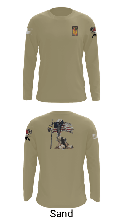 18th FA BDE Airborne 33985132 Long Sleeve Performance Shirt - 43