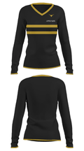 Hebbronville Junior High School Basketball 91750070 Women's Long Sleeve V-neck Shirt - 33