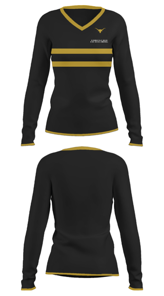 Women's Long Sleeve Vneck Shirt, Hebbronville Junior High School Basketball, Women's Basketball, Teamtime, Team time, sublimation, custom sports apparel, team uniforms, spirit wear, spiritwear, sports uniforms, custom shirts, team store, custom team store, fundraiser sports, apparel fundraiser