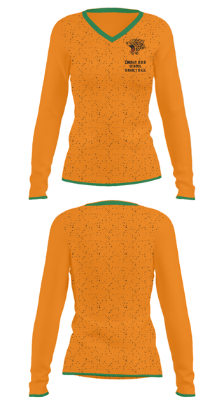Women's Long Sleeve Vneck Shirt, Lindsay High School Basketball, Women's Basketball, Teamtime, Team time, sublimation, custom sports apparel, team uniforms, spirit wear, spiritwear, sports uniforms, custom shirts, team store, custom team store, fundraiser sports, apparel fundraiser