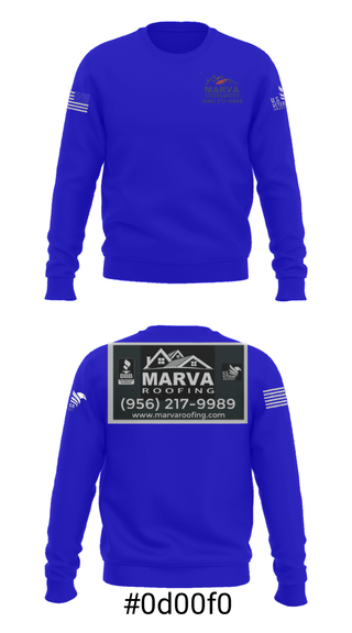 Crew Neck Sweatshirt, Marva Roofing, , Teamtime, Team time, sublimation, custom sports apparel, team uniforms, spirit wear, spiritwear, sports uniforms, custom shirts, team store, custom team store, fundraiser sports, apparel fundraiser