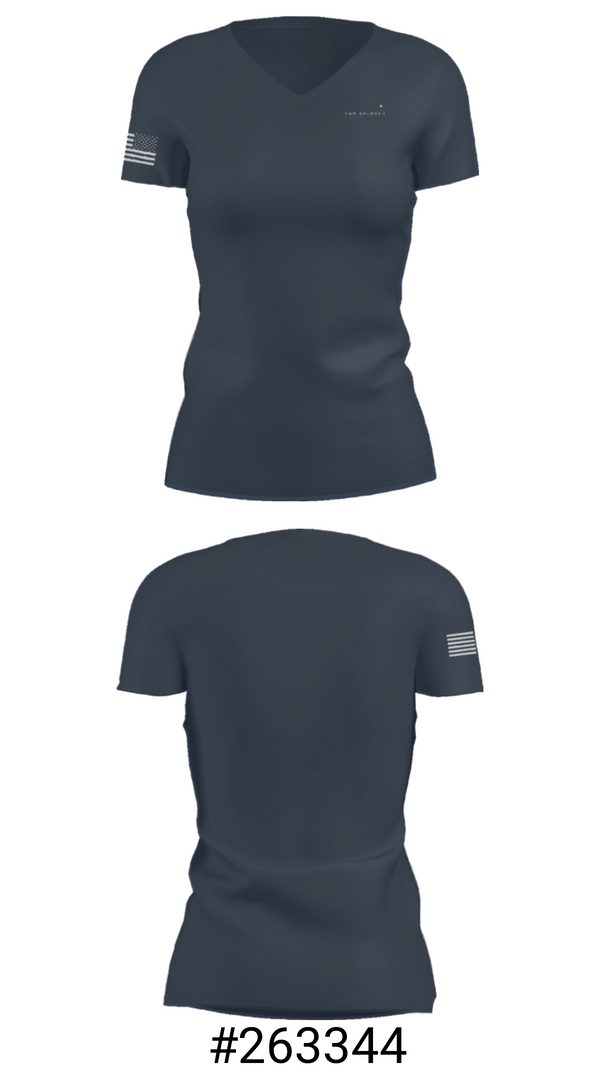 Women's Short Sleeve Vneck Shirt, Far Xplorer, , Teamtime, Team time, sublimation, custom sports apparel, team uniforms, spirit wear, spiritwear, sports uniforms, custom shirts, team store, custom team store, fundraiser sports, apparel fundraiser