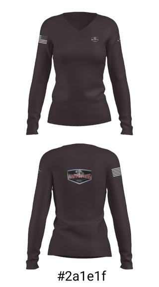 Women's Long Sleeve Vneck Shirt, Mae’s Express, , Teamtime, Team time, sublimation, custom sports apparel, team uniforms, spirit wear, spiritwear, sports uniforms, custom shirts, team store, custom team store, fundraiser sports, apparel fundraiser