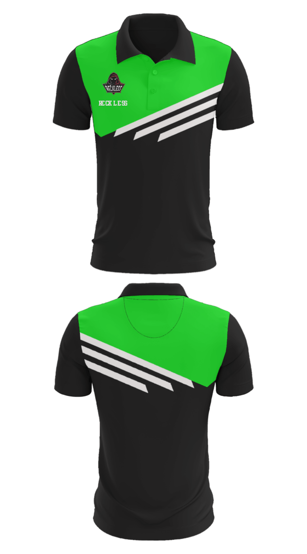 Short Sleeve Performance Polo, Reckless, Football, Teamtime, Team time, sublimation, custom sports apparel, team uniforms, spirit wear, spiritwear, sports uniforms, custom shirts, team store, custom team store, fundraiser sports, apparel fundraiser