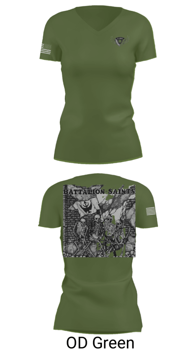 Fighting Saints Battalion 30372555 Women's Short Sleeve V-neck Shirt - 28