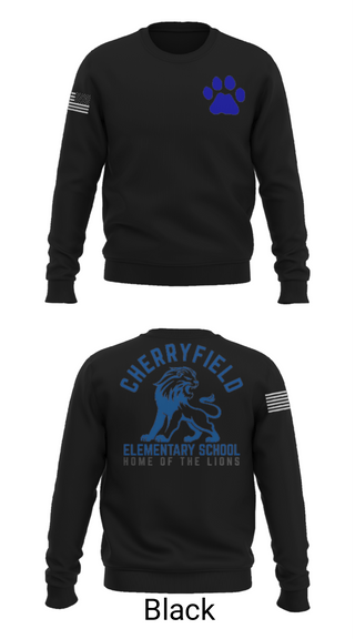 Crew Neck Sweatshirt, Cherryfield Elementary School, Spirit Store, Teamtime, Team time, sublimation, custom sports apparel, team uniforms, spirit wear, spiritwear, sports uniforms, custom shirts, team store, custom team store, fundraiser sports, apparel fundraiser