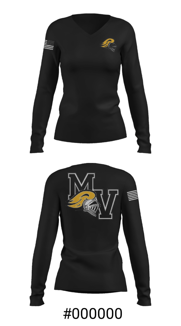 Women's Long Sleeve Vneck Shirt, Moshannon Valley High School Wrestling, Wrestling, Teamtime, Team time, sublimation, custom sports apparel, team uniforms, spirit wear, spiritwear, sports uniforms, custom shirts, team store, custom team store, fundraiser sports, apparel fundraiser