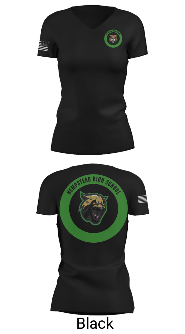 Women's Short Sleeve Vneck Shirt, Hempstead High School Basketball, Women's Basketball, Teamtime, Team time, sublimation, custom sports apparel, team uniforms, spirit wear, spiritwear, sports uniforms, custom shirts, team store, custom team store, fundraiser sports, apparel fundraiser