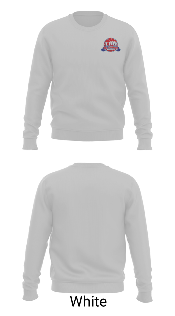 Crew Neck Sweatshirt, Lil Dribblers Basketball, Men's Basketball, Teamtime, Team time, sublimation, custom sports apparel, team uniforms, spirit wear, spiritwear, sports uniforms, custom shirts, team store, custom team store, fundraiser sports, apparel fundraiser