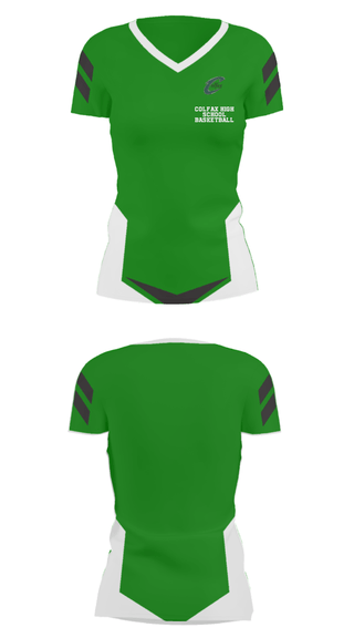 Women's Short Sleeve Vneck Shirt, Colfax High School Basketball, Women's Basketball, Teamtime, Team time, sublimation, custom sports apparel, team uniforms, spirit wear, spiritwear, sports uniforms, custom shirts, team store, custom team store, fundraiser sports, apparel fundraiser
