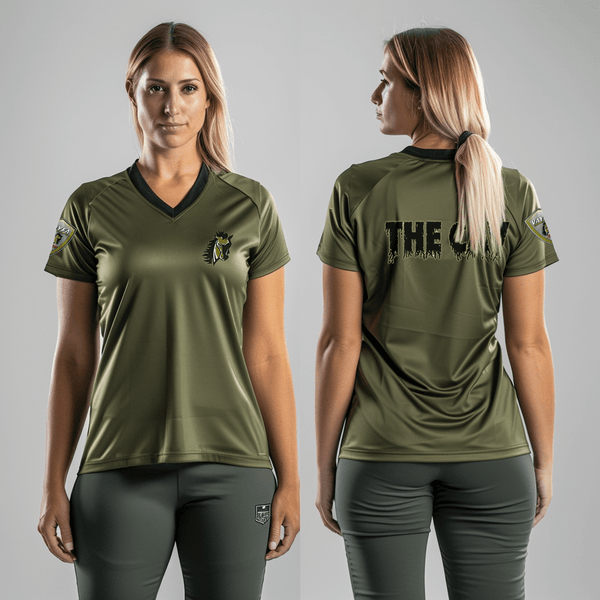 Women's Short Sleeve Vneck Shirt, Eastern Panhandle Cavalry, Football, Teamtime, Team time, sublimation, custom sports apparel, team uniforms, spirit wear, spiritwear, sports uniforms, custom shirts, team store, custom team store, fundraiser sports, apparel fundraiser