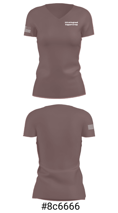 201st Regional Support Group 64179241 Women's Short Sleeve V-neck Shirt - 4