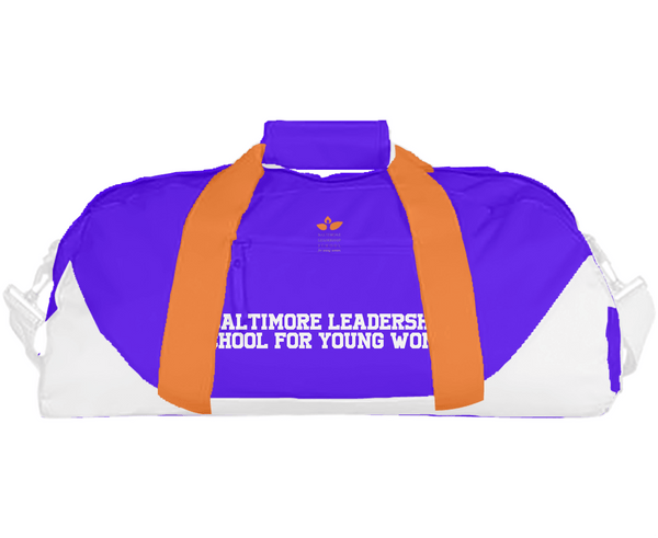 Duffle Bag, Baltimore Leadership School For Young Women, Spirit Store, Teamtime, Team time, sublimation, custom sports apparel, team uniforms, spirit wear, spiritwear, sports uniforms, custom shirts, team store, custom team store, fundraiser sports, apparel fundraiser