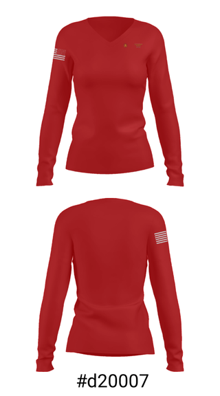 Women's Long Sleeve Vneck Shirt, Hope Lutheran Church and School, Spirit Store, Teamtime, Team time, sublimation, custom sports apparel, team uniforms, spirit wear, spiritwear, sports uniforms, custom shirts, team store, custom team store, fundraiser sports, apparel fundraiser