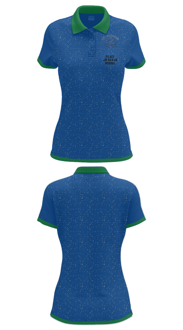 Women's Short Sleeve Performance Polo, Peace Lutheran School, Spirit Store, Teamtime, Team time, sublimation, custom sports apparel, team uniforms, spirit wear, spiritwear, sports uniforms, custom shirts, team store, custom team store, fundraiser sports, apparel fundraiser