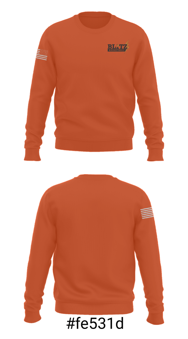 Crew Neck Sweatshirt, Blitz Basketball, Men's Basketball, Teamtime, Team time, sublimation, custom sports apparel, team uniforms, spirit wear, spiritwear, sports uniforms, custom shirts, team store, custom team store, fundraiser sports, apparel fundraiser