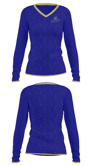 Women's Long Sleeve Vneck Shirt, Northwest Area High School, Spirit Store, Teamtime, Team time, sublimation, custom sports apparel, team uniforms, spirit wear, spiritwear, sports uniforms, custom shirts, team store, custom team store, fundraiser sports, apparel fundraiser