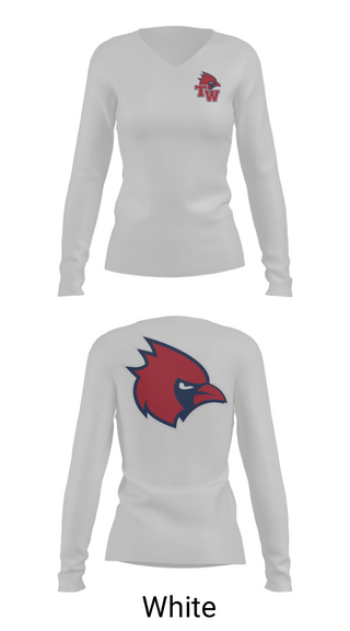 Women's Long Sleeve Vneck Shirt, Thomas Worthington High School Basketball, Women's Basketball, Teamtime, Team time, sublimation, custom sports apparel, team uniforms, spirit wear, spiritwear, sports uniforms, custom shirts, team store, custom team store, fundraiser sports, apparel fundraiser