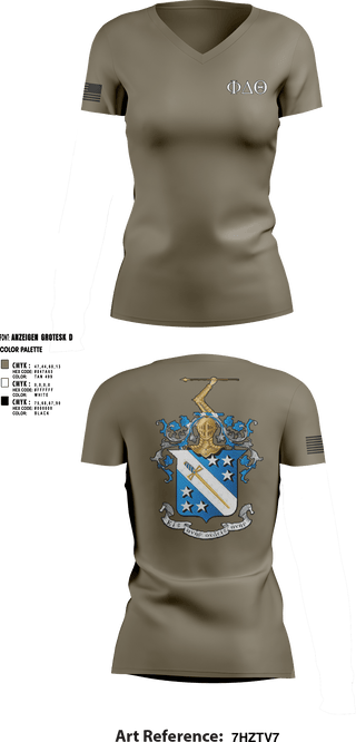 Women's Short Sleeve Vneck Shirt, Phi Delta Theta, Army, Teamtime, Team time, sublimation, custom sports apparel, team uniforms, spirit wear, spiritwear, sports uniforms, custom shirts, team store, custom team store, fundraiser sports, apparel fundraiser
