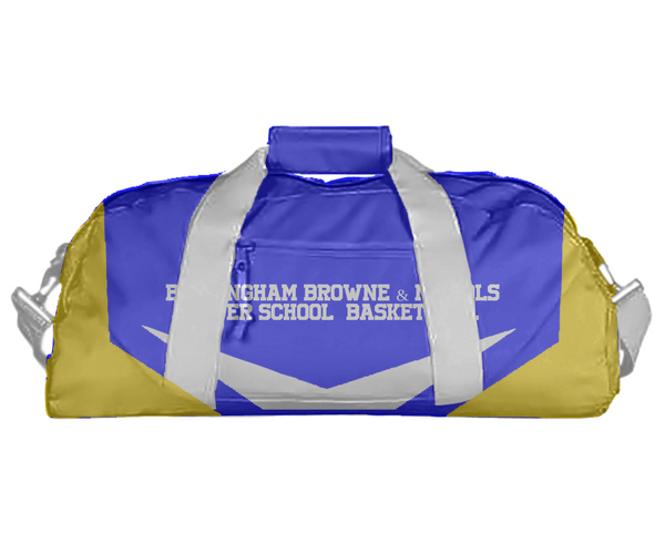 Duffle Bag, Buckingham Browne & Nichols Upper School  Basketball, Men's Basketball, Teamtime, Team time, sublimation, custom sports apparel, team uniforms, spirit wear, spiritwear, sports uniforms, custom shirts, team store, custom team store, fundraiser sports, apparel fundraiser