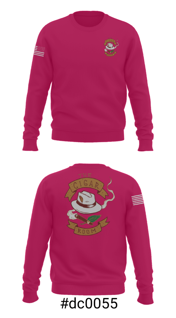 Crew Neck Sweatshirt, The Cigar Room, , Teamtime, Team time, sublimation, custom sports apparel, team uniforms, spirit wear, spiritwear, sports uniforms, custom shirts, team store, custom team store, fundraiser sports, apparel fundraiser