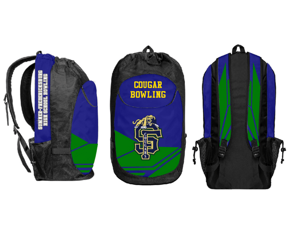 Gear Bag, Sumner-Fredericksburg High School Bowling, Bowling, Teamtime, Team time, sublimation, custom sports apparel, team uniforms, spirit wear, spiritwear, sports uniforms, custom shirts, team store, custom team store, fundraiser sports, apparel fundraiser