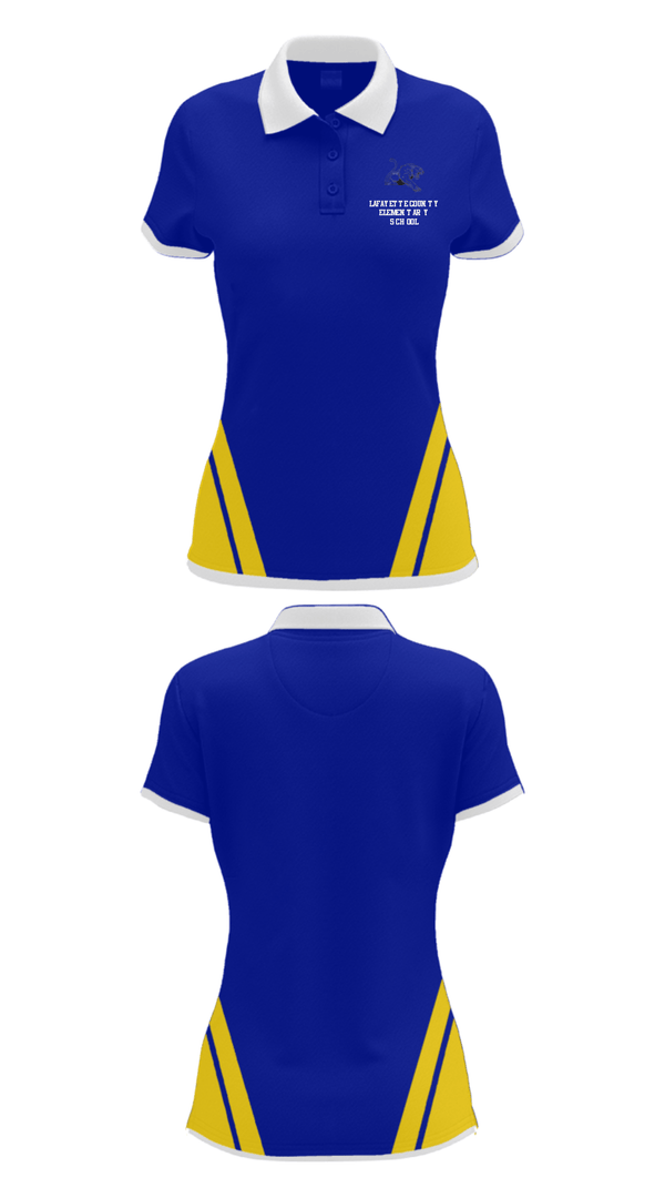 Women's Short Sleeve Performance Polo, Lafayette County Elementary School, Spirit Store, Teamtime, Team time, sublimation, custom sports apparel, team uniforms, spirit wear, spiritwear, sports uniforms, custom shirts, team store, custom team store, fundraiser sports, apparel fundraiser