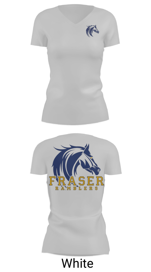 Women's Short Sleeve Vneck Shirt, Frazer High School, Spirit Store, Teamtime, Team time, sublimation, custom sports apparel, team uniforms, spirit wear, spiritwear, sports uniforms, custom shirts, team store, custom team store, fundraiser sports, apparel fundraiser
