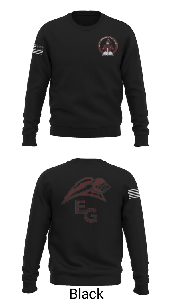 Crew Neck Sweatshirt, East Greenwich High School Ice Hockey, Ice Hockey, Teamtime, Team time, sublimation, custom sports apparel, team uniforms, spirit wear, spiritwear, sports uniforms, custom shirts, team store, custom team store, fundraiser sports, apparel fundraiser