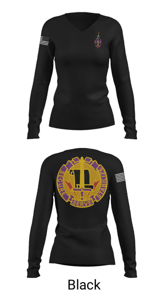 Women's Long Sleeve Vneck Shirt, 405th Civil Affairs Battalion, Army, Teamtime, Team time, sublimation, custom sports apparel, team uniforms, spirit wear, spiritwear, sports uniforms, custom shirts, team store, custom team store, fundraiser sports, apparel fundraiser