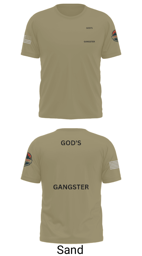 Short Sleeve Performance Shirt, GOD'S GANGSTER, Baseball, Teamtime, Team time, sublimation, custom sports apparel, team uniforms, spirit wear, spiritwear, sports uniforms, custom shirts, team store, custom team store, fundraiser sports, apparel fundraiser