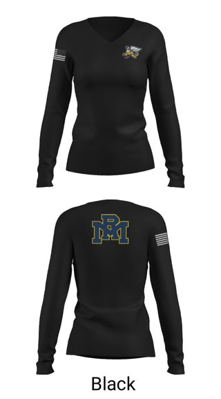 Women's Long Sleeve Vneck Shirt, Rocky Mount High School Basketball, Men's Basketball, Teamtime, Team time, sublimation, custom sports apparel, team uniforms, spirit wear, spiritwear, sports uniforms, custom shirts, team store, custom team store, fundraiser sports, apparel fundraiser