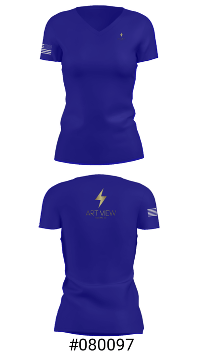 Art view 78673886 Women's Short Sleeve V-neck Shirt - 21
