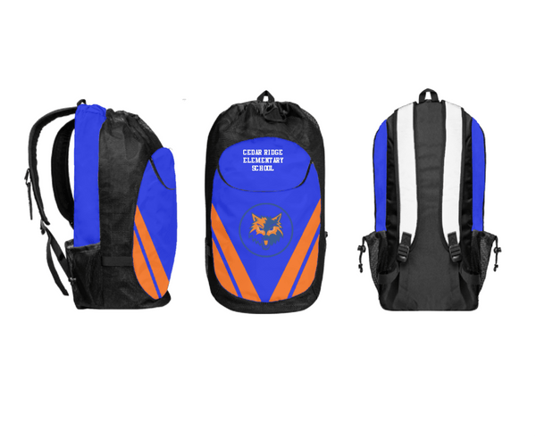 Gear Bag, Cedar Ridge Elementary School, Spirit Store, Teamtime, Team time, sublimation, custom sports apparel, team uniforms, spirit wear, spiritwear, sports uniforms, custom shirts, team store, custom team store, fundraiser sports, apparel fundraiser