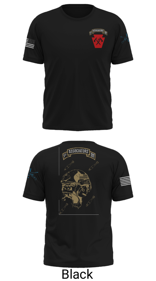 Short Sleeve Performance Shirt, 1-111th IN BN 38506759, Army, Teamtime, Team time, sublimation, custom sports apparel, team uniforms, spirit wear, spiritwear, sports uniforms, custom shirts, team store, custom team store, fundraiser sports, apparel fundraiser