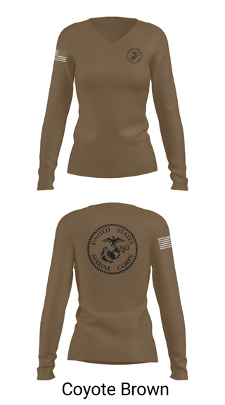 Women's Long Sleeve Vneck Shirt, UHS MCJROTC, Marines, Teamtime, Team time, sublimation, custom sports apparel, team uniforms, spirit wear, spiritwear, sports uniforms, custom shirts, team store, custom team store, fundraiser sports, apparel fundraiser