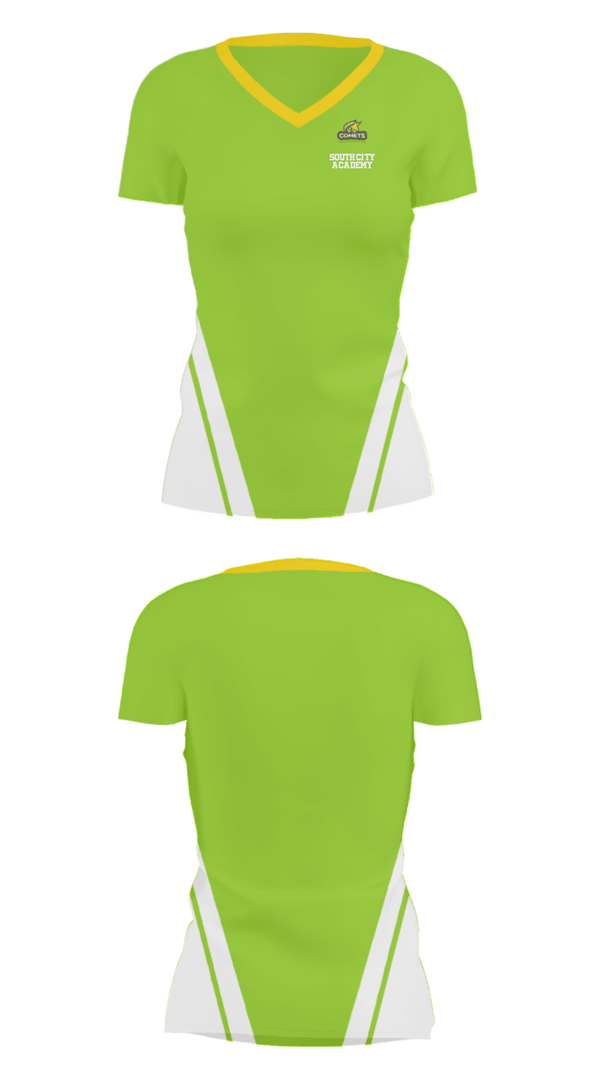 Women's Short Sleeve Vneck Shirt, South City Academy, Spirit Store, Teamtime, Team time, sublimation, custom sports apparel, team uniforms, spirit wear, spiritwear, sports uniforms, custom shirts, team store, custom team store, fundraiser sports, apparel fundraiser